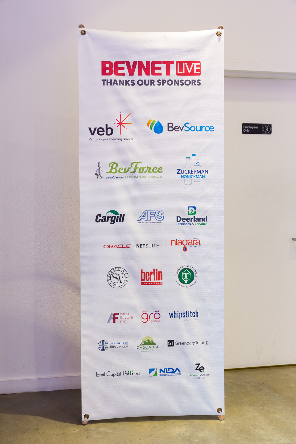 BevNET Live thanks our sponsors banner listing sponsor logos.