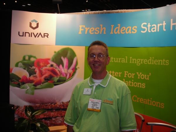 Charles Purcell of Univar Food Ingredients at the Univar Food Ingredients exhibit at IFT 2007.
