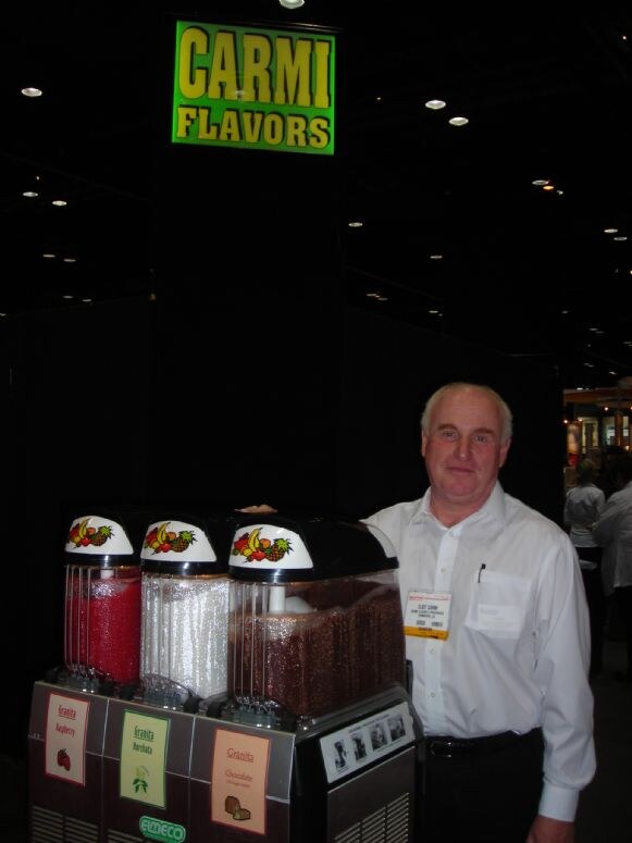Eliot Carmi of Carmi Flavors at the Carmi Flavors exhibit at IFT 2007.