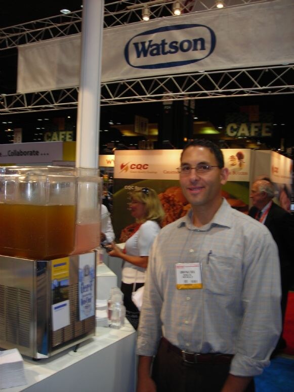 Jean-Paul Tata of Watson at the Watson exhibit at IFT 2007.