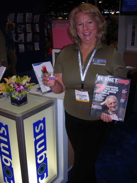 Sharrann Simmons of Cognis at the Cognis exhibit at IFT 2007.