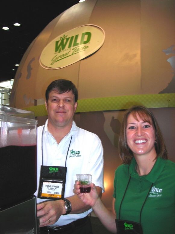 Thomas and Emily of Wild Flavors at the Wild Flavors exhibit at IFT 2007.