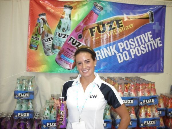 Christine Pruscino of Fuze at the Fuze exhibit at Expo East 2007.