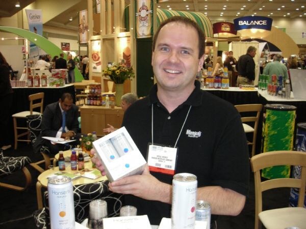 Greg Arends of Hansens at the Hansens exhibit at Expo East 2007.