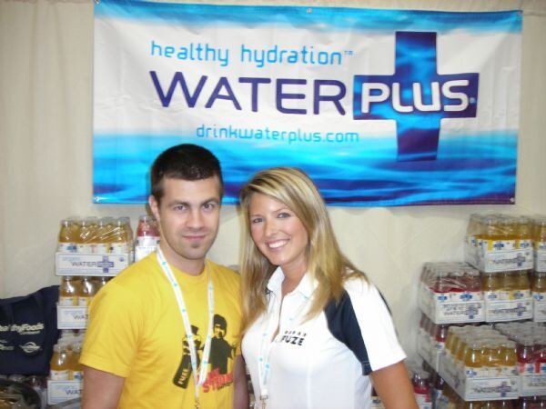 Photo unavailable. Jason Lavey and Alyssa Acree of Water Plus at Expo East 2007.