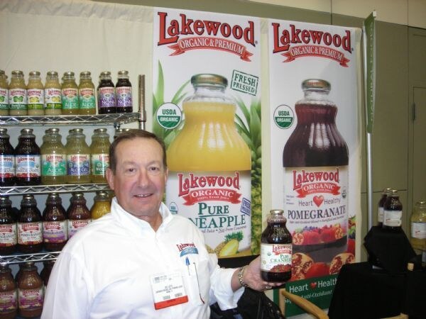 Joe Leitz of Lakewood Organic at the Lakewood Organic display at Expo East 2007. The photo is unavailable, so this is based on the listed name, brand and event.