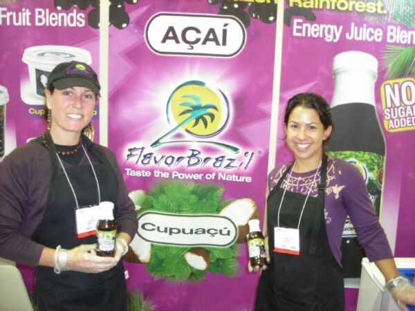 Liz Larie and Lori Cunningham of Flavor Brazil at the Flavor Brazil exhibit at Expo East 2007.