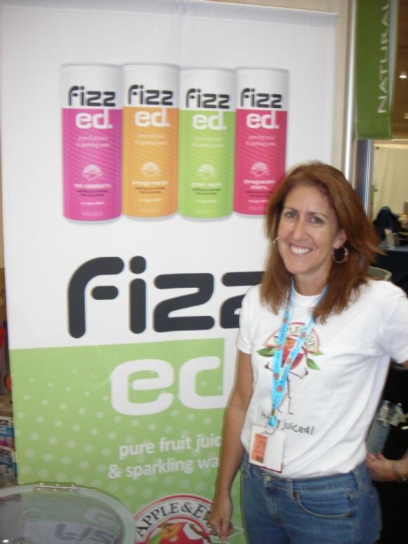Mary Winstanley of Apple & Eve at the Apple & Eve exhibit at Expo East 2007.