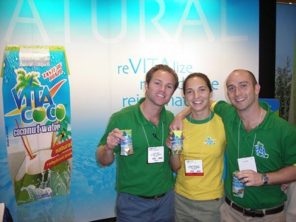 Photo unavailable. Zach, Arianna and Mike of Vita Coco at Expo East 2007.