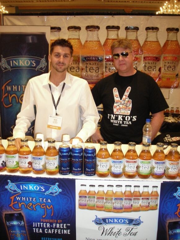 Andy and Alex of Inko's at the Inko's exhibit at NBWA 2007. The photo is unavailable, so this is based on the listed people, brand and event.