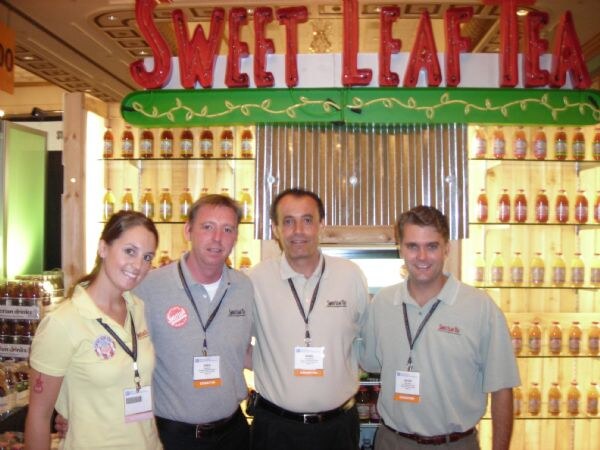 Emily, Greg, Nabil and David of Sweet Leaf Tea at NBWA 2007. The photo is unavailable, so the scene is described only from the listed people, brand and event.
