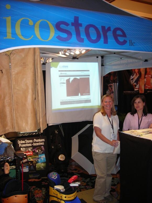 The icostore exhibit at NBWA 2007. The photo is unavailable, so this is based on the listed brand and event.