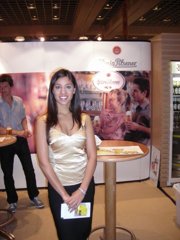 Photo unavailable. Image associated with the Konig Pilsner brand at the NBWA 2007 trade show; the archive title mentions a model.