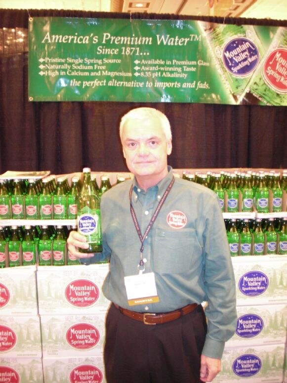Photo unavailable. Taylor Cranor of Mt Valley Spring Water at the NBWA 2007 trade show.