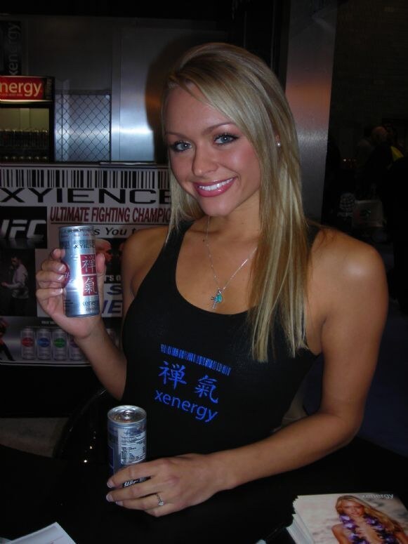 Photo unavailable. Image associated with Ali, a UFC ring girl with Xenergy, at the NACS 2007 trade show.