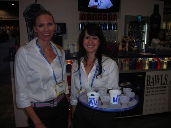 Christina and Rosy of Bawls at the Bawls exhibit at NACS 2007.