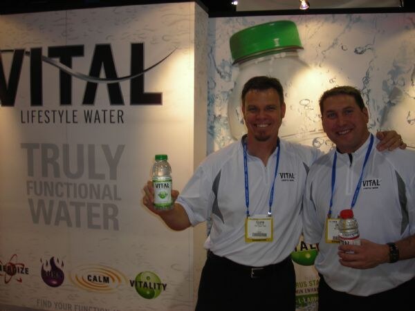 Photo unavailable. Image associated with Clark and Jay of Vital Lifestyle Water at the NACS 2007 trade show.