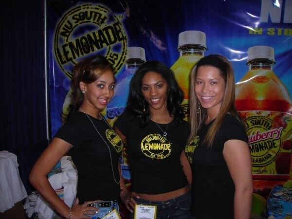 Photo unavailable. Latoya, Kanya and Brandie of Nu South are listed as pictured at the Nu South exhibit at NACS 2007.