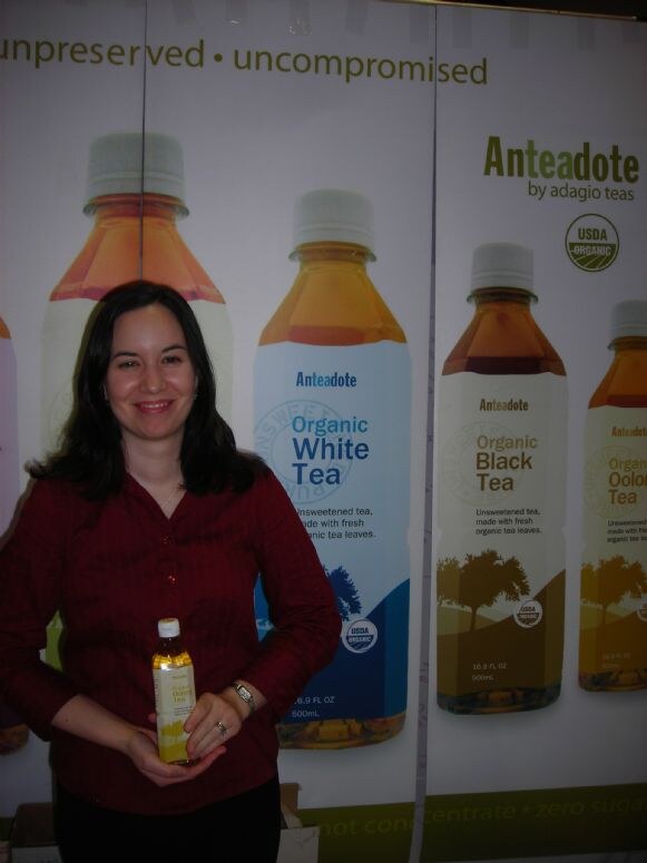 Photo unavailable. Angela Justice of Anteadote, associated with the Anteadote exhibit at Winter Fancy Food Show 2008.