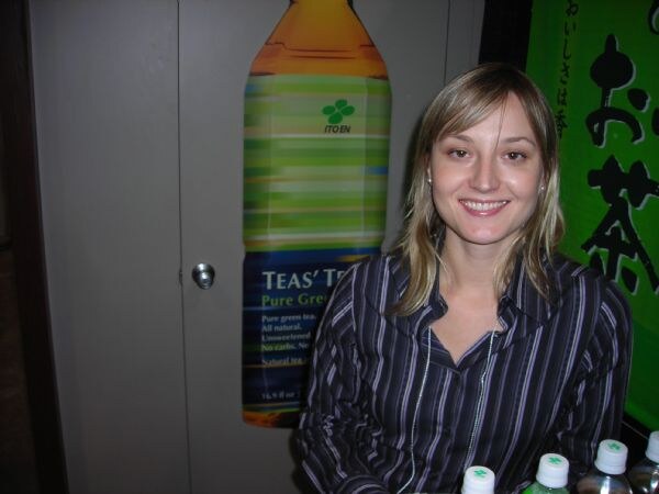 Elena Tachainikova of Ito En at the Ito En exhibit at the Winter Fancy Food Show 2008. The photo is unavailable.