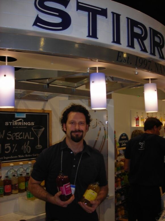 Gil of Stirrings at the Stirrings booth during the Winter Fancy Food Show 2008. The photo is unavailable, so this is based on the listed details.