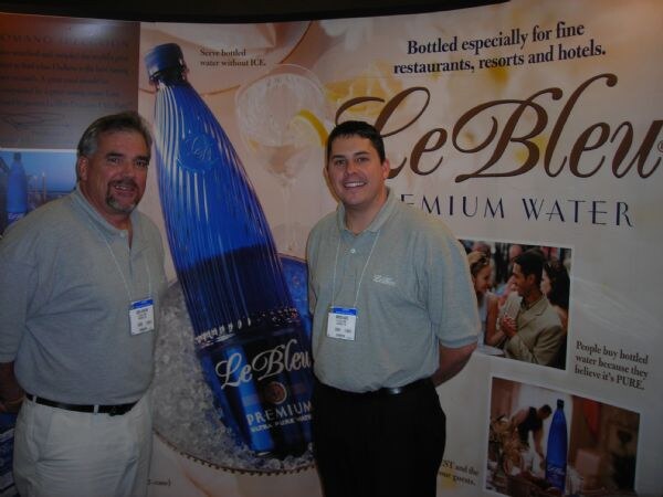 Greg and Brock of Le Bleu at the Le Bleu exhibit at the Winter Fancy Food Show 2008. The photo is unavailable.