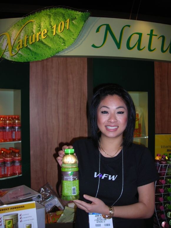 Joan Huynh of Vitamin Fiber Water at the Winter Fancy Food Show 2008. The photo is unavailable, so this description comes from the listed name, brand and event.