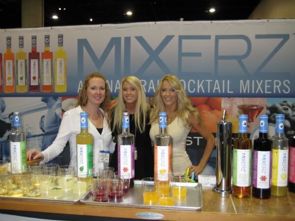 Kelley Lynch of Mixerz with other people from the Mixerz exhibit at the Winter Fancy Food Show 2008. The photo is unavailable.