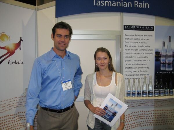 Mark Andrich and Anna Komarova of Tasmanian Rain at the Winter Fancy Food Show 2008. The photo is unavailable, so this is based on the listed details.