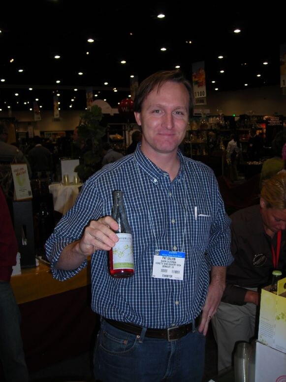 Pat Galvin of Vignette at the Vignette booth during the Winter Fancy Food Show 2008. The photo is unavailable, so this is based on the listed details.