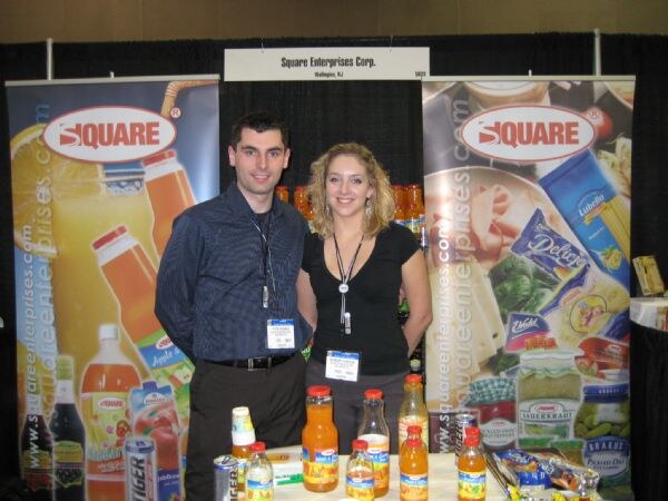 Peter and Bernadetta of Square Enterprise at the Winter Fancy Food Show 2008. The image is unavailable, so no further visual detail is described.