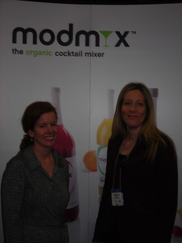 Tricia McCracken and Gretchen Nix of Modmix at the Modmix exhibit at the Winter Fancy Food Show 2008. The photo is unavailable.