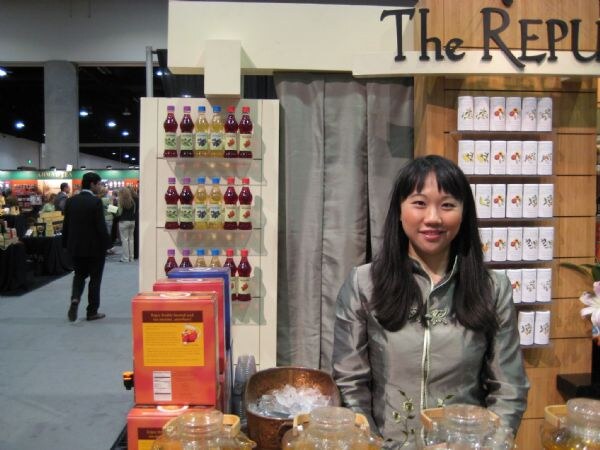Yoko Fujii of Republic of Tea at the Winter Fancy Food Show 2008. The image is unavailable, so no further visual detail is described.