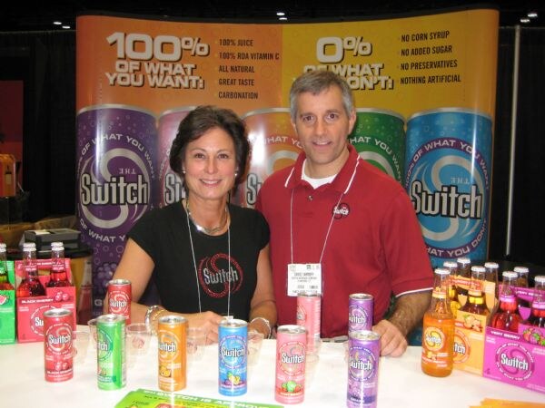 Cindy Lane and David Yarmoff of the switch at the brand's exhibit at ATO-FF 2008.