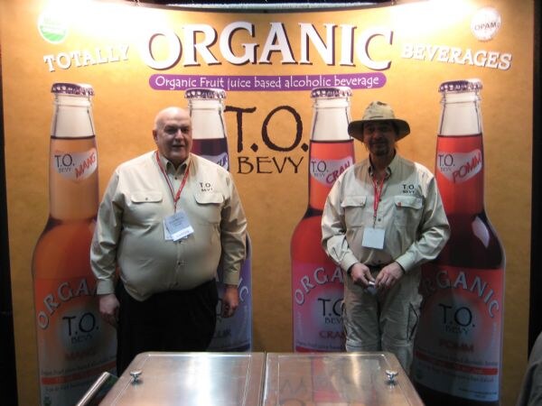 Ernie McIvor and Don Snow of Totally Organic at the Totally Organic exhibit at ATO-FF 2008.