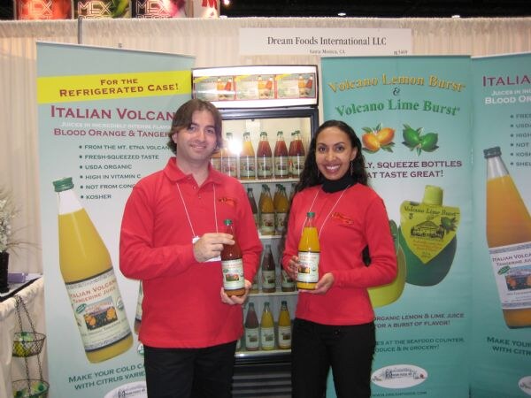 Jason Miller and Michelle Hankins of Italian Volcano at the ATO-FF 2008 trade show. The photo is unavailable, so the scene is not described further.