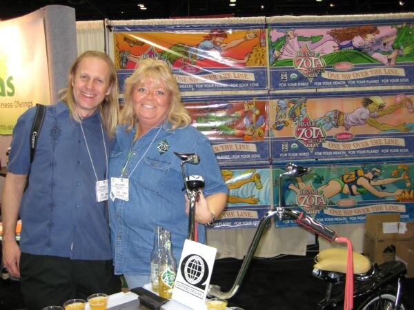 John Beske and Linda Catomer of Zota at the Zota exhibit at ATO-FF 2008.