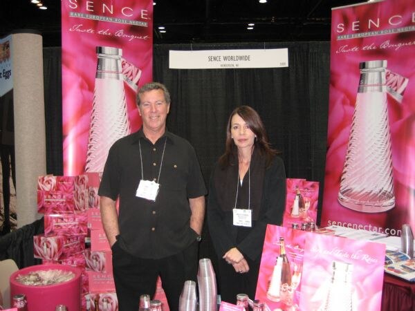 Thomas Tait and Angela Taormina of Sence at the ATO-FF 2008 trade show. The photo is unavailable, so the scene is not described further.