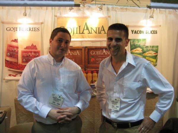 Vincent Grignon and Raphael Guien of Goji Ania at the Goji Ania exhibit at ATO-FF 2008.