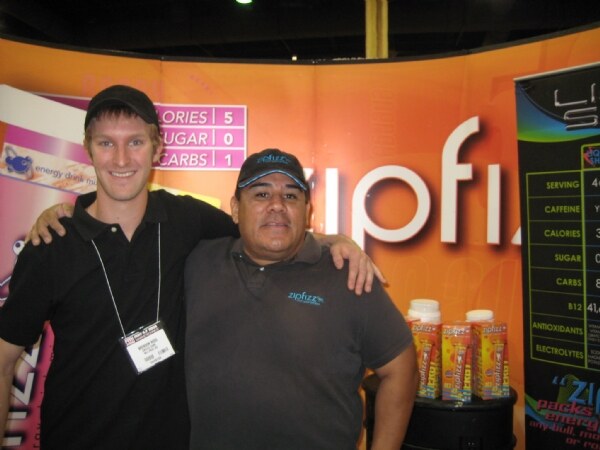 Photo unavailable. Brendon Ross and Josh Ramirez of ZipFizz at FMI 2008.
