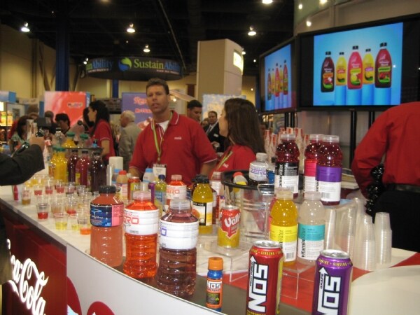 Coca-Cola display at the FMI 2008 trade show.