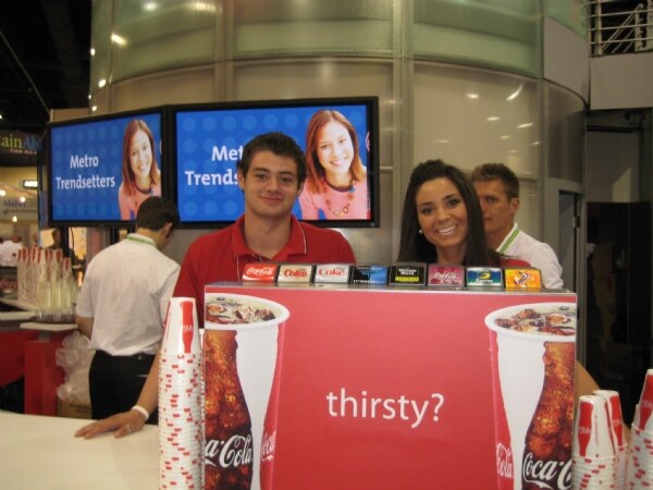 Coca-Cola exhibit at the FMI 2008 trade show.