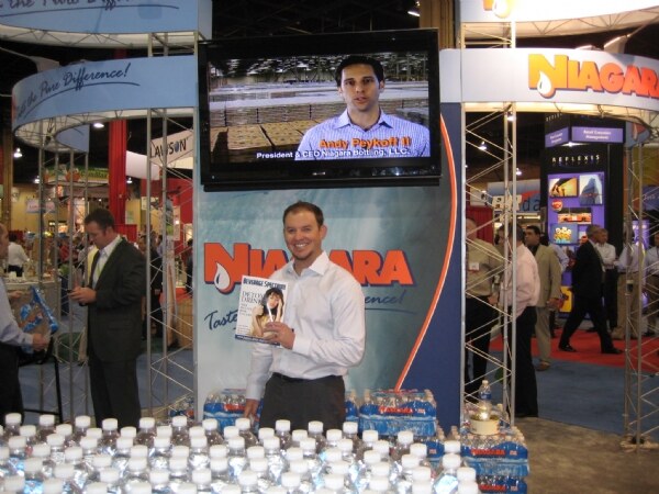 Photo unavailable. Rob Alshuler of Niagra Bottling at the FMI 2008 trade show.