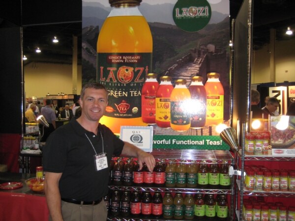 Tom Martini of Adams Flavors Foods and Ingredients at the company's exhibit at FMI 2008.