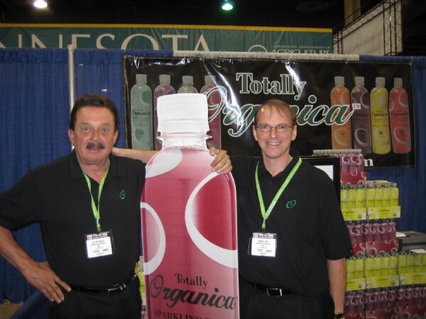 Photo unavailable. Vic Trutanich and Robert Colt of Organica Beverages at the FMI 2008 trade show.