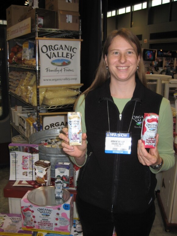 Photo unavailable. Archive listing for Annake Witkop of Organic Valley at the NRA 2008 trade show.