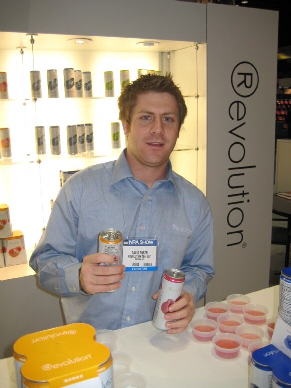 Photo unavailable. Archive listing for Nick DeAngelis of Revolution at the NRA 2008 trade show.