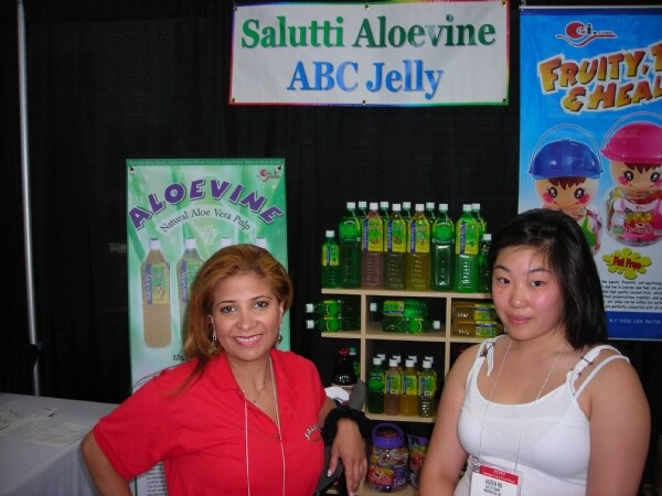 Photo from NY Fancy Food 2008 associated with Angela and Aileen Ra of Aloevine. The image is unavailable, so the scene is not described.