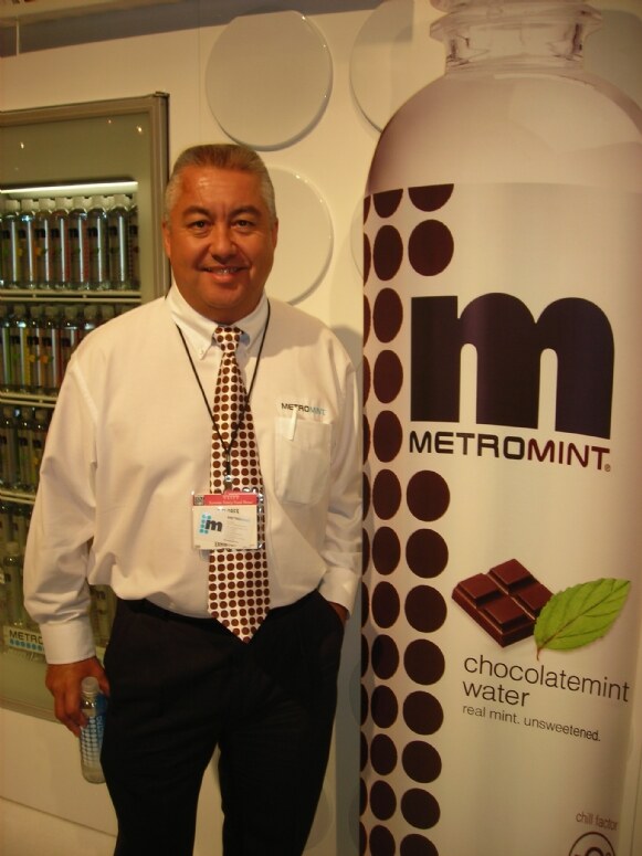 Photo unavailable. Art Flores of Metromint at the Metromint booth at NY Fancy Food 2008.