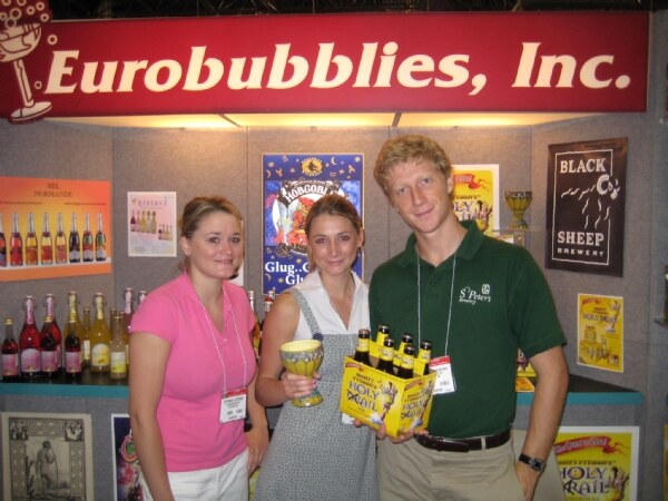 Eurobubblies display at the NY Fancy Food 2008 trade show.